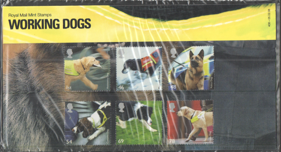 (image for) 2008 Working Dogs Royal Mail Presentation Pack 408